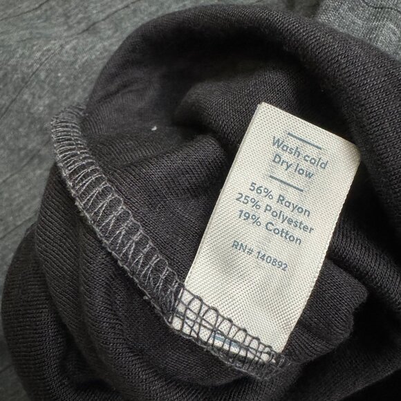 Marine Layer  DK LS crew tee charcoal heather/ black stripe sz medium new - Picture 7 of 9